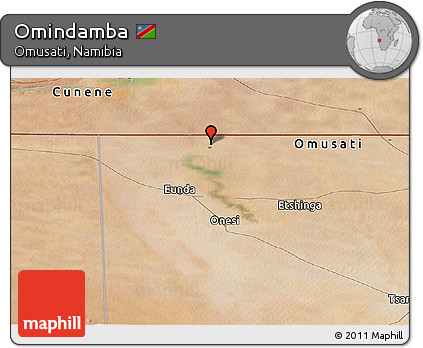 Satellite Panoramic Map of Omindamba