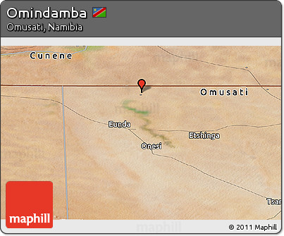 Satellite Panoramic Map of Omindamba