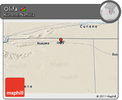 Shaded Relief Panoramic Map of Olifa