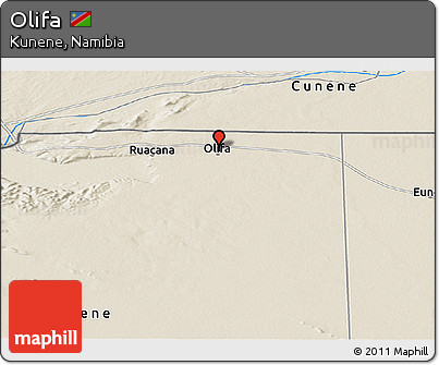 Shaded Relief Panoramic Map of Olifa