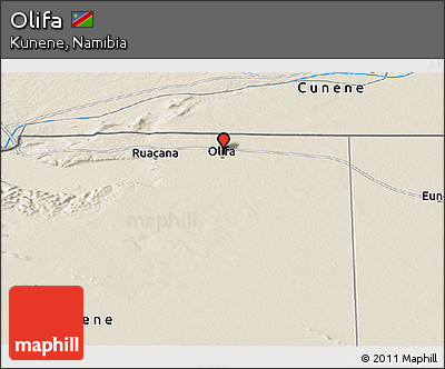 Shaded Relief Panoramic Map of Olifa