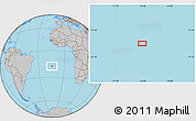 Gray Location Map of the area around 17° 30' 31" S, 14° 22' 30" W