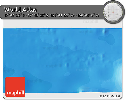 Political 3D Map of the Area around 17° 30' 31" S, 151° 13' 29" W