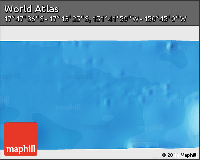 Political 3D Map of the Area around 17° 30' 31" S, 151° 13' 29" W
