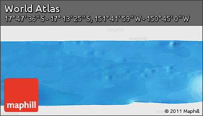 Political Panoramic Map of the Area around 17° 30' 31" S, 151° 13' 29" W