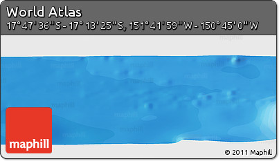 Political Panoramic Map of the Area around 17° 30' 31" S, 151° 13' 29" W