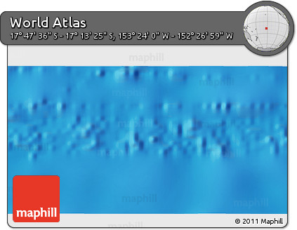 Physical 3D Map of the Area around 17° 30' 31" S, 152° 55' 30" W