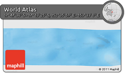 Physical Panoramic Map of the Area around 17° 30' 31" S, 153° 4' 29" E