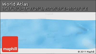 Physical Panoramic Map of the Area around 17° 30' 31" S, 153° 4' 29" E