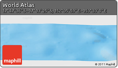 Physical Panoramic Map of the Area around 17° 30' 31" S, 153° 4' 29" E
