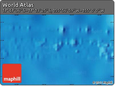 Physical Map of the Area around 17° 30' 31" S, 155° 28' 29" W