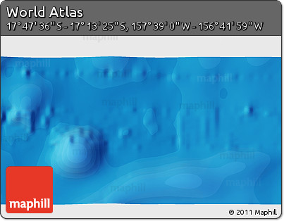 Political 3D Map of the Area around 17° 30' 31" S, 157° 10' 30" W