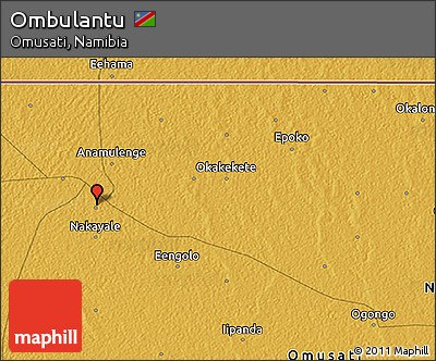Physical 3D Map of Ombulantu