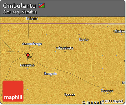 Physical 3D Map of Ombulantu