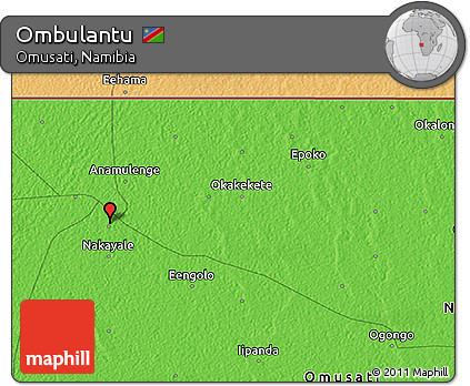 Political 3D Map of Ombulantu