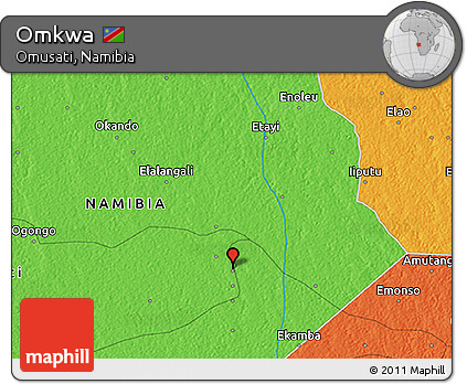 Political 3D Map of Omkwa