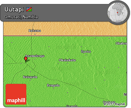 Political 3D Map of Uutapi