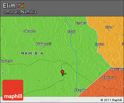 Political 3D Map of Elim
