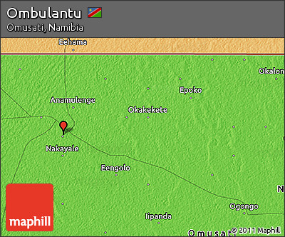 Political 3D Map of Ombulantu