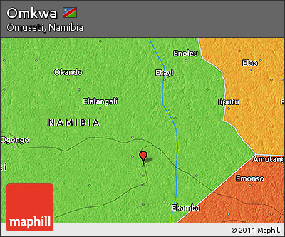 Political 3D Map of Omkwa
