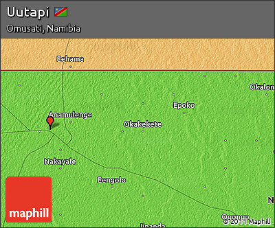 Political 3D Map of Uutapi