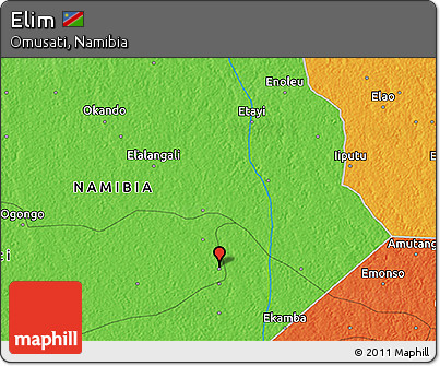 Political 3D Map of Elim