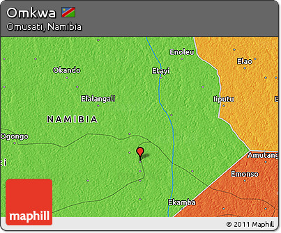 Political 3D Map of Omkwa