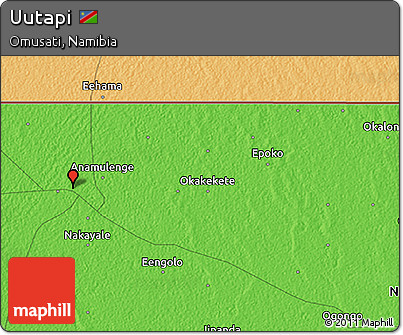 Political 3D Map of Uutapi