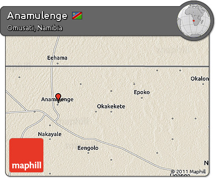 Shaded Relief 3D Map of Anamulenge