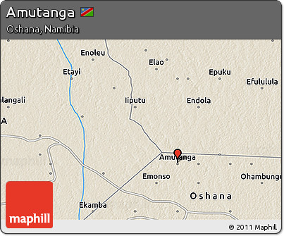 Shaded Relief 3D Map of Amutanga