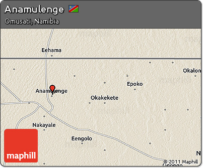Shaded Relief 3D Map of Anamulenge