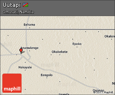 Shaded Relief 3D Map of Uutapi