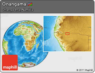 Physical Location Map of Onangama