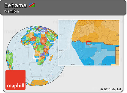 Political Location Map of Eehama