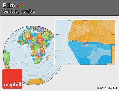 Political Location Map of Elim