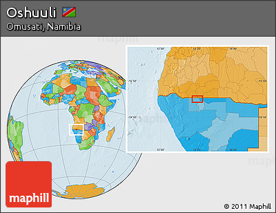 Political Location Map of Oshuuli
