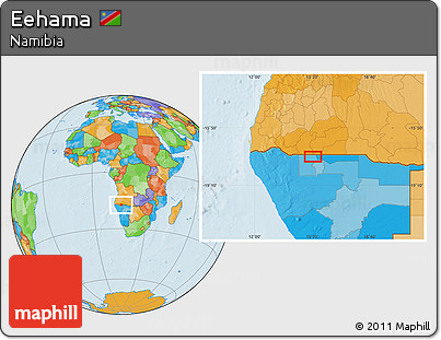 Political Location Map of Eehama