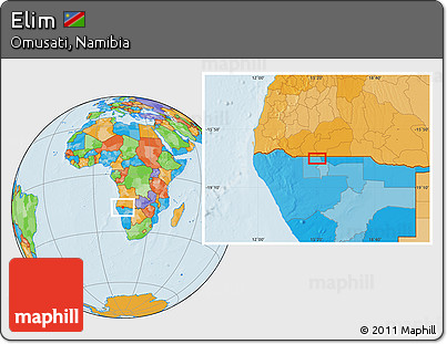 Political Location Map of Elim
