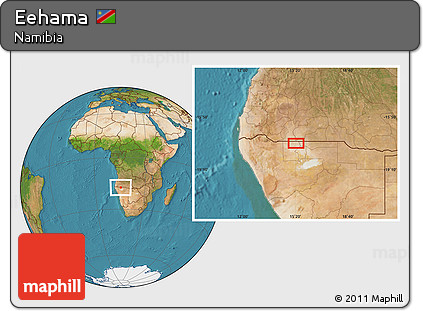 Satellite Location Map of Eehama