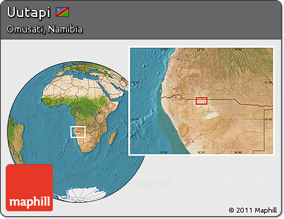 Satellite Location Map of Uutapi