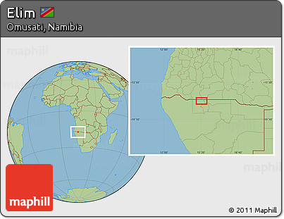 Savanna Style Location Map of Elim
