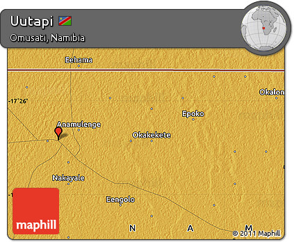 Physical Map of Uutapi