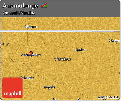 Physical Map of Anamulenge