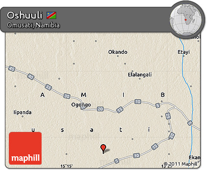 Shaded Relief Map of Oshuuli