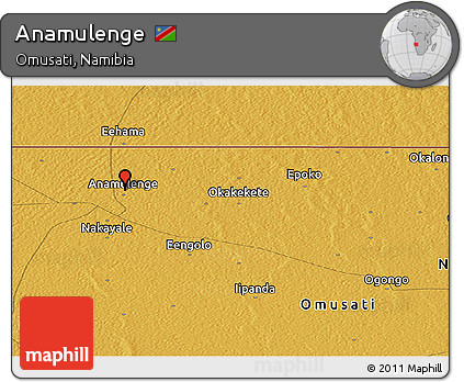 Physical Panoramic Map of Anamulenge