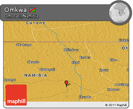 Physical Panoramic Map of Omkwa