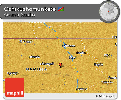 Physical Panoramic Map of Oshikushomunkete