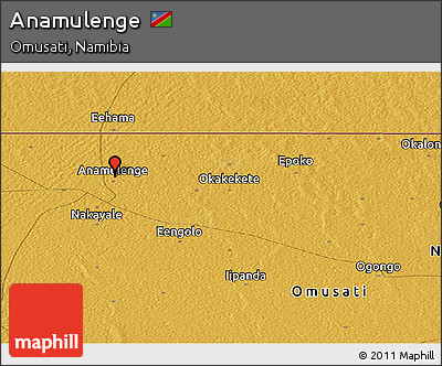 Physical Panoramic Map of Anamulenge