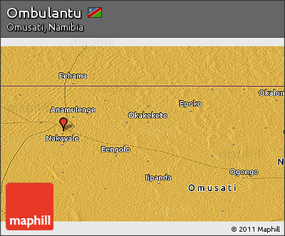 Physical Panoramic Map of Ombulantu