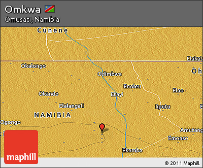 Physical Panoramic Map of Omkwa